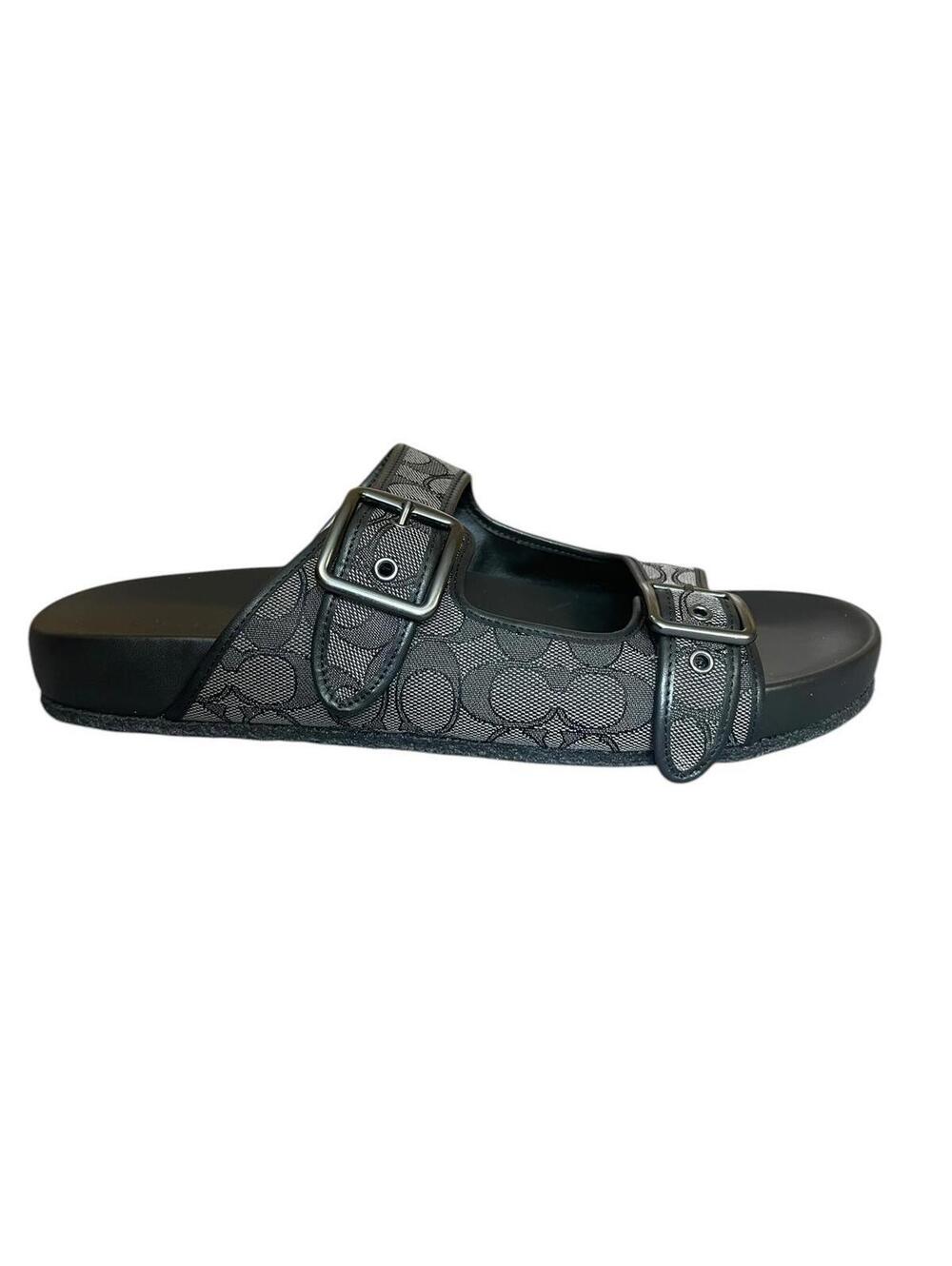 Coach Buckle Strap Sandals in Signature Jacquard 13D - Picture 3 of 9